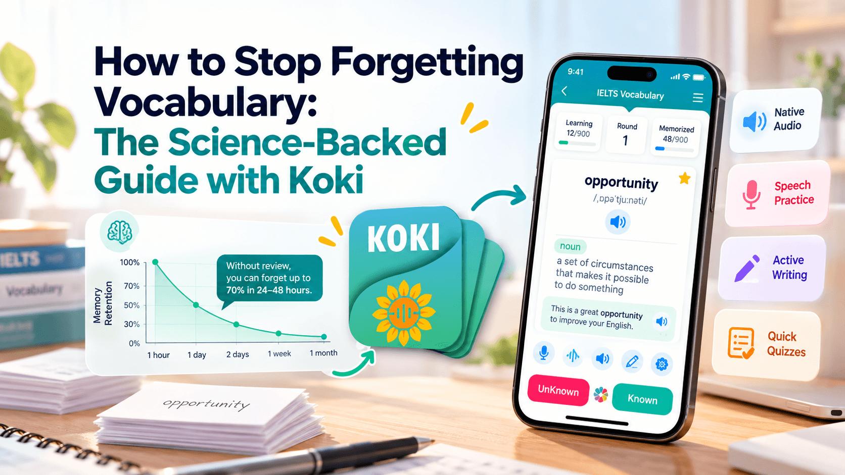 How to Stop Forgetting Vocabulary: The Science-Backed Guide with Koki
